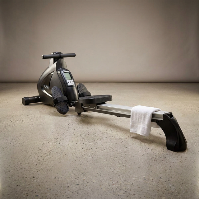 Avari Programmable Magnetic Rower with Smart Workout App and No Subscription Required — Studio Shot