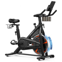 Exercise Bike, Stationary Bikes for Home, Magnetic Indoor Cycling Bike with Self-Developed APP, 330Lbs Capacity & Comfortable Seat Cushion & Tablet Mount for Weight Loss Gym Cardio