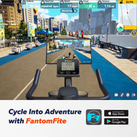 Exercise Bike, Stationary Bikes for Home, Magnetic Indoor Cycling Bike with Self-Developed APP, 330Lbs Capacity & Comfortable Seat Cushion & Tablet Mount for Weight Loss Gym Cardio