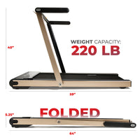 Space Saving Commercial Treadmill, Slim Motorized  W/ Speakers