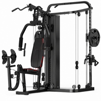 Home Gym Smith Machine with 138LB Weight Stack, Leg Press & LAT Station for Full Body Workouts