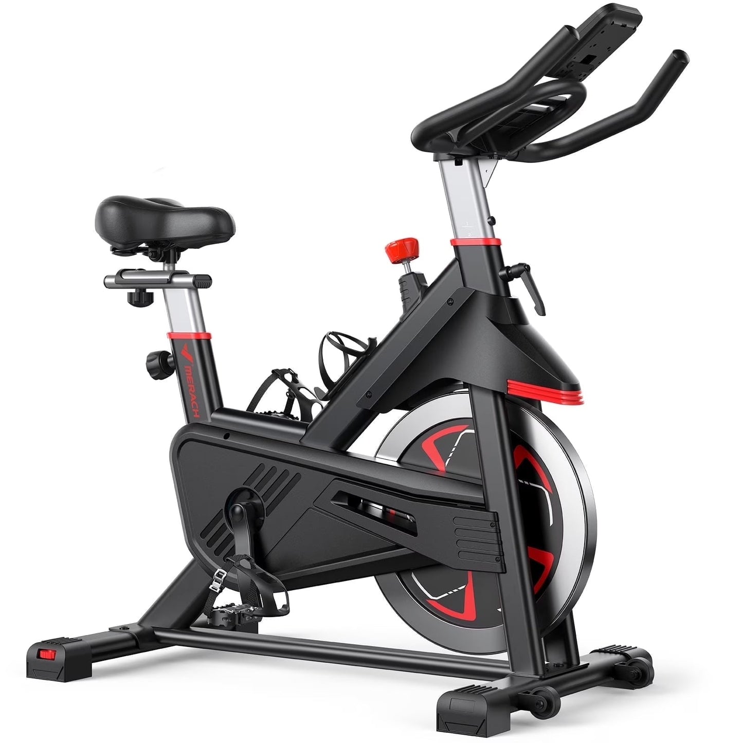 Exercise Bike Indoor Stationary Cycling Bike with 350Lbs Weight Capacity 100 Resistance with LED Monitor Free APP Silent Belt Drive and Comfortable Seat Cushion for Cardio Workout